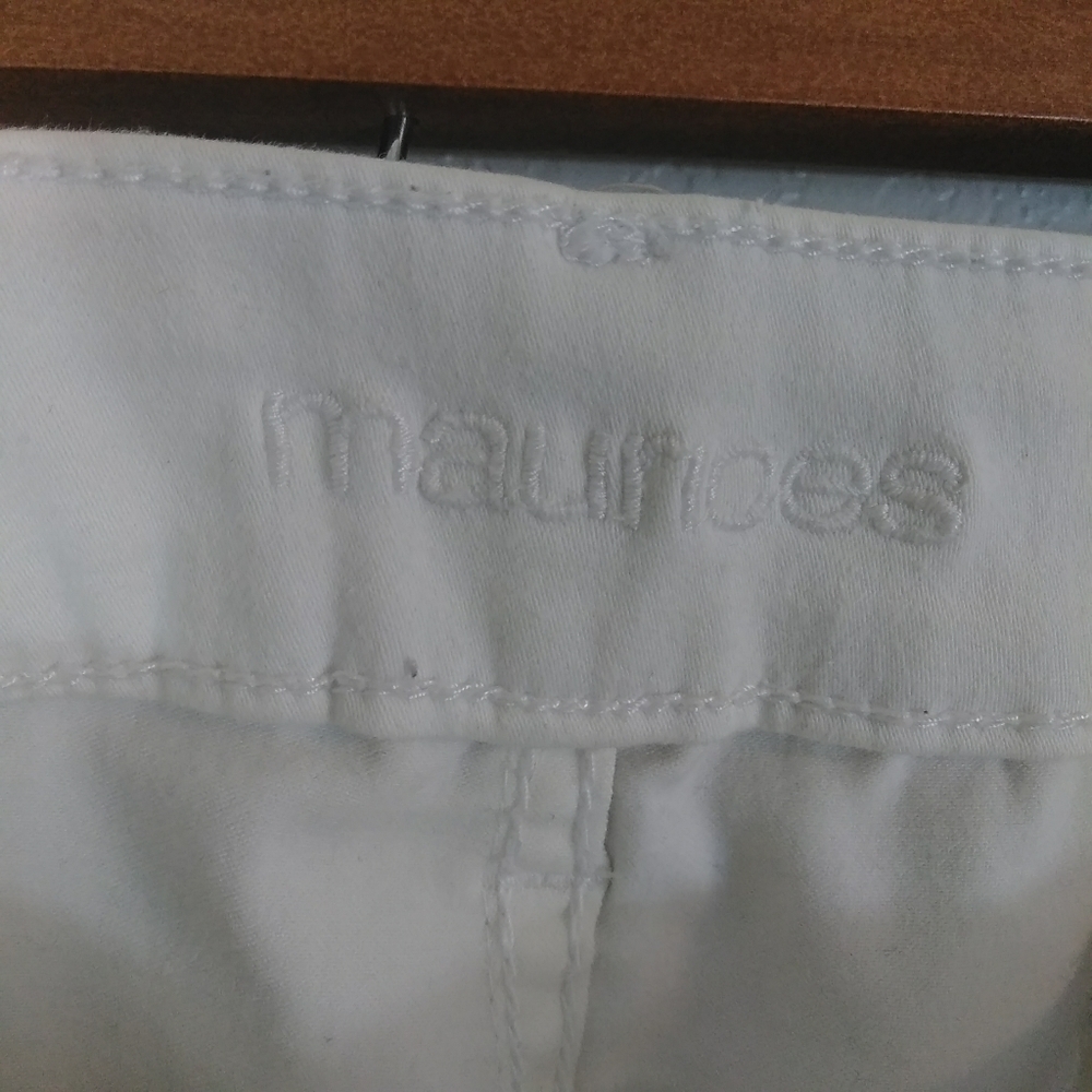 Maurices White Jeans Skinny Jeans Cotton Jegging Neutral Pants & Brown Belt - Picture 9 of 10